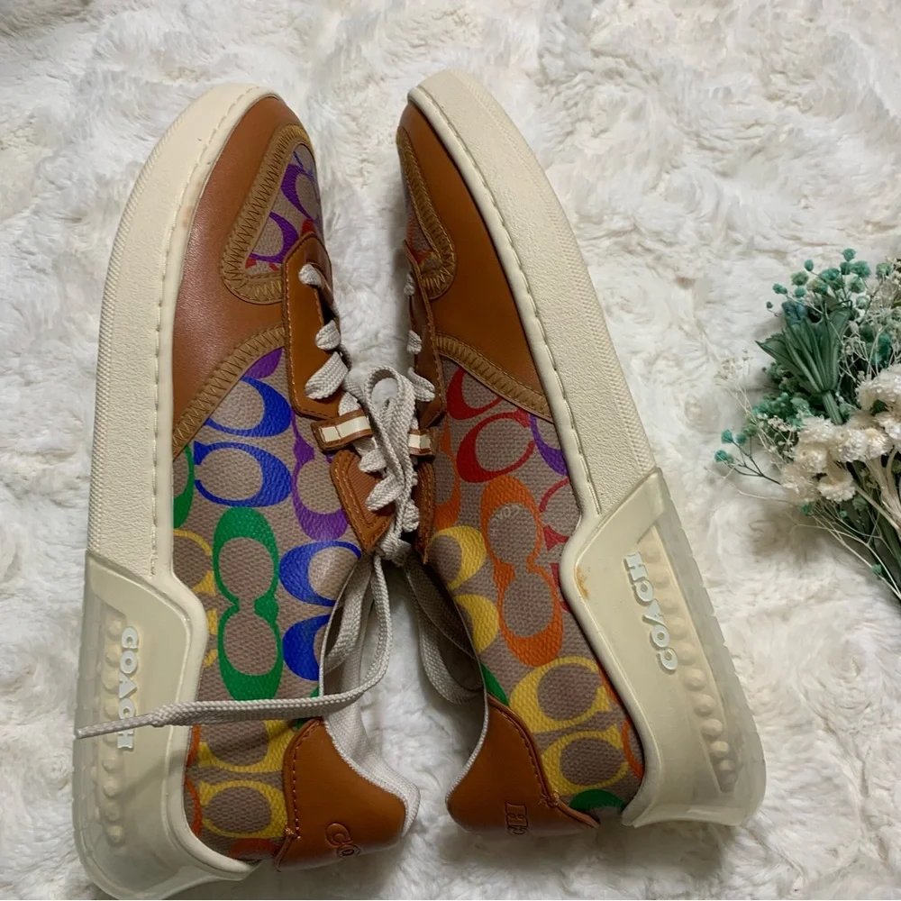 COACH Men Citysole Court Sneaker In Rainbow Signature Canvas - Picture 12 of 14